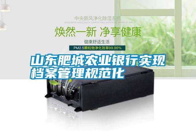 山東肥城農(nóng)業(yè)銀行實(shí)現(xiàn)檔案管理規(guī)范化