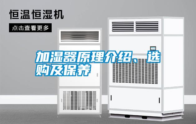 加濕器原理介紹、選購及保養(yǎng)