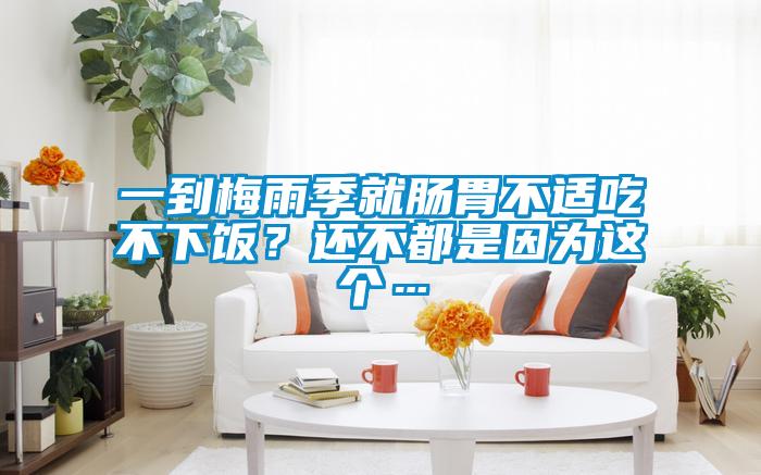一到梅雨季就腸胃不適吃不下飯？還不都是因為這個…