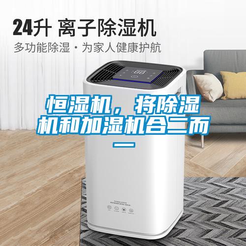 恒濕機，將除濕機和加濕機合二而一