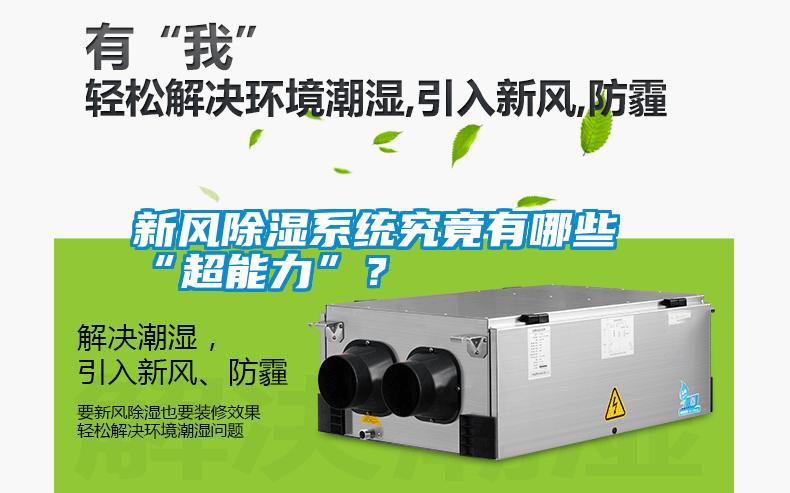 新風(fēng)除濕系統(tǒng)究竟有哪些“超能力”？