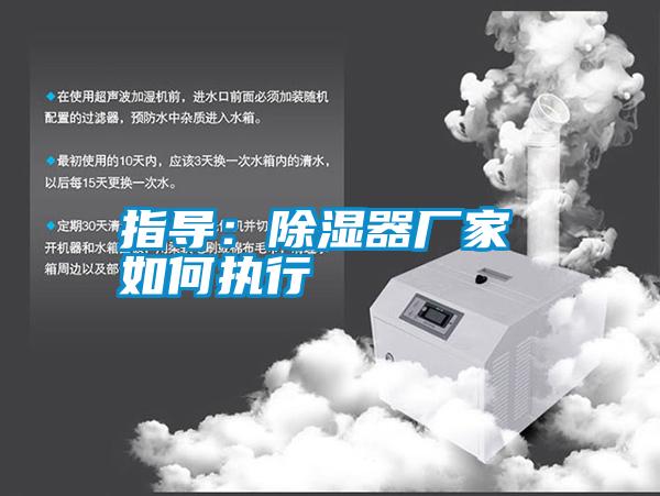 指導：除濕器廠家 如何執(zhí)行