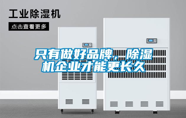 只有做好品牌，除濕機企業(yè)才能更長久