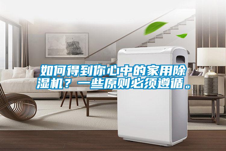 如何得到你心中的家用除濕機？一些原則必須遵循。
