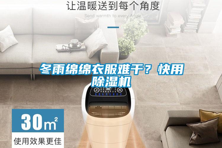 冬雨綿綿衣服難干？快用除濕機
