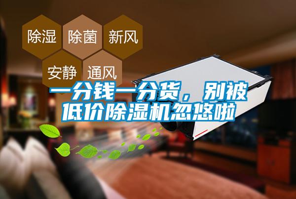 一分錢一分貨，別被低價除濕機(jī)忽悠啦