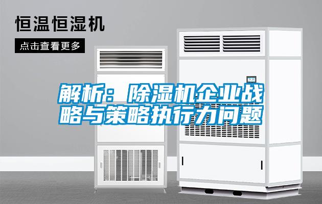 解析：除濕機企業(yè)戰(zhàn)略與策略執(zhí)行力問題