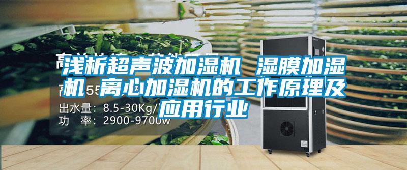 淺析超聲波加濕機(jī) 濕膜加濕機(jī) 離心加濕機(jī)的工作原理及應(yīng)用行業(yè)