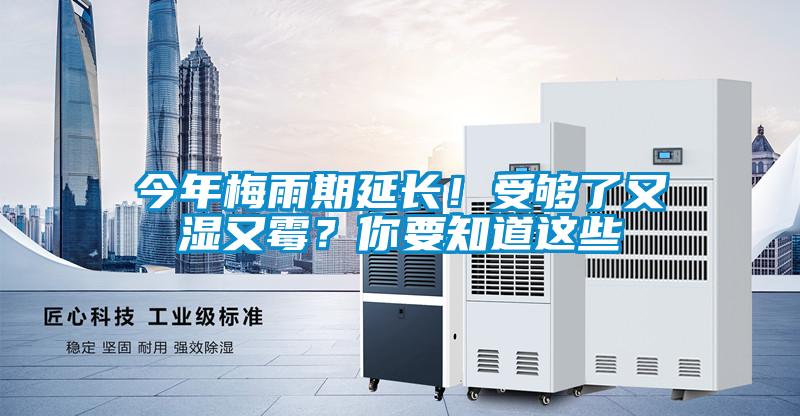 今年梅雨期延長(zhǎng)！受夠了又濕又霉？你要知道這些