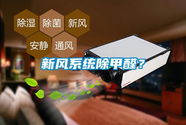 新風(fēng)系統(tǒng)除甲醛？