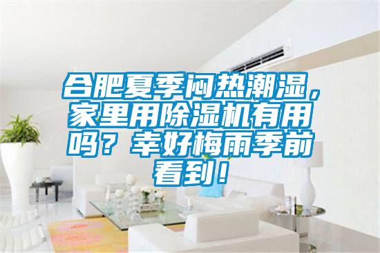 合肥夏季悶熱潮濕，家里用除濕機有用嗎？幸好梅雨季前看到！
