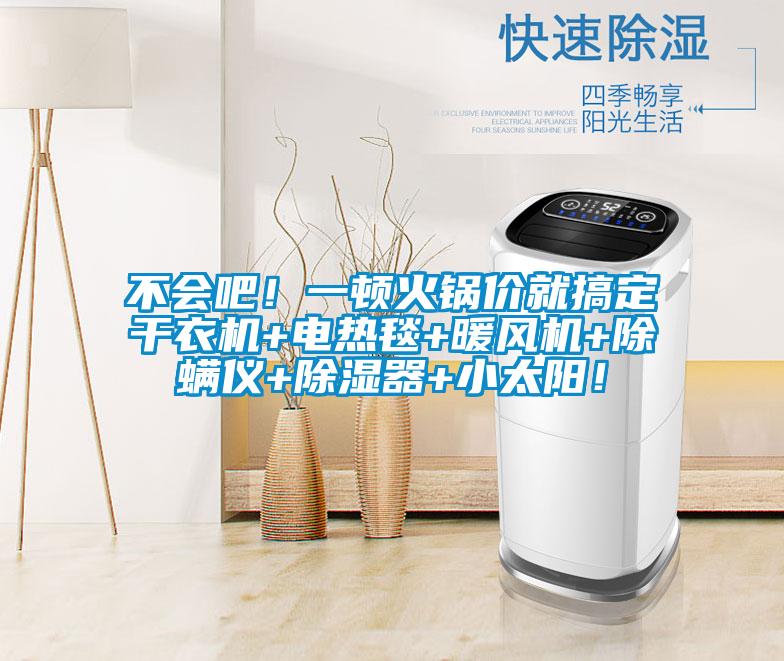 不會吧！一頓火鍋價就搞定干衣機(jī)+電熱毯+暖風(fēng)機(jī)+除螨儀+除濕器+小太陽！