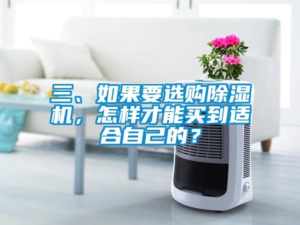 三、如果要選購(gòu)除濕機(jī)，怎樣才能買(mǎi)到適合自己的？