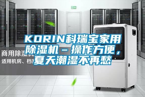 KORIN科瑞寶家用除濕機–操作方便，夏天潮濕不再愁