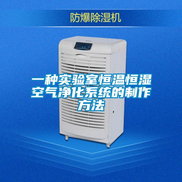 一種實驗室恒溫恒濕空氣凈化系統(tǒng)的制作方法