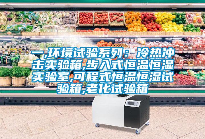 一,環(huán)境試驗(yàn)系列：冷熱沖擊實(shí)驗(yàn)箱,步入式恒溫恒濕實(shí)驗(yàn)室,可程式恒溫恒濕試驗(yàn)箱,老化試驗(yàn)箱