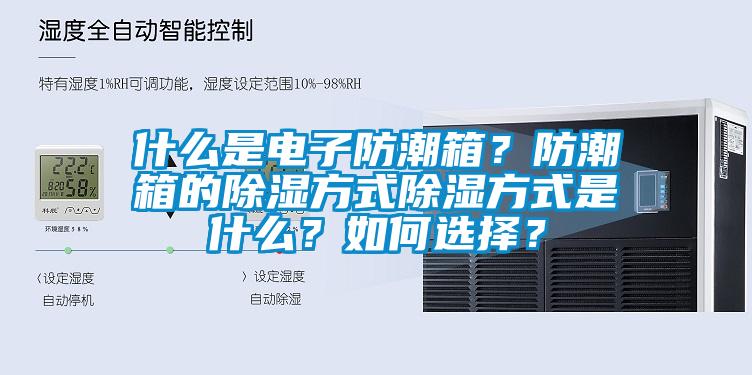 什么是電子防潮箱？防潮箱的除濕方式除濕方式是什么？如何選擇？
