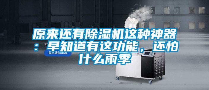 原來還有除濕機(jī)這種神器：早知道有這功能，還怕什么雨季