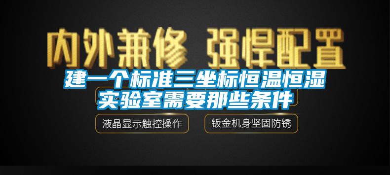 建一個標準三坐標恒溫恒濕實驗室需要那些條件