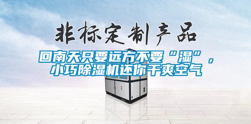 回南天只要遠(yuǎn)方不要“濕”，小巧除濕機(jī)還你干爽空氣