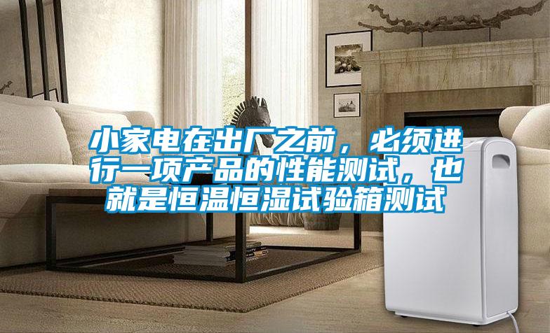 小家電在出廠之前，必須進行一項產(chǎn)品的性能測試，也就是恒溫恒濕試驗箱測試
