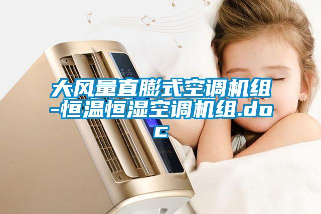 大風(fēng)量直膨式空調(diào)機組-恒溫恒濕空調(diào)機組.doc