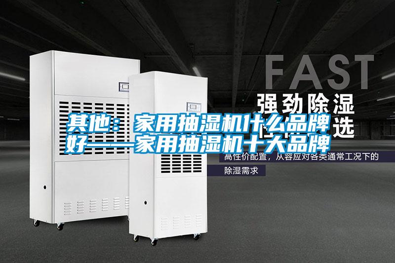 其他：家用抽濕機(jī)什么品牌好——家用抽濕機(jī)十大品牌