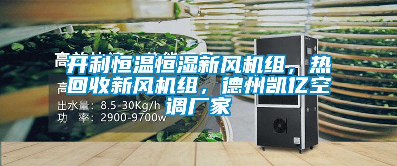 開利恒溫恒濕新風機組，熱回收新風機組，德州凱億空調(diào)廠家
