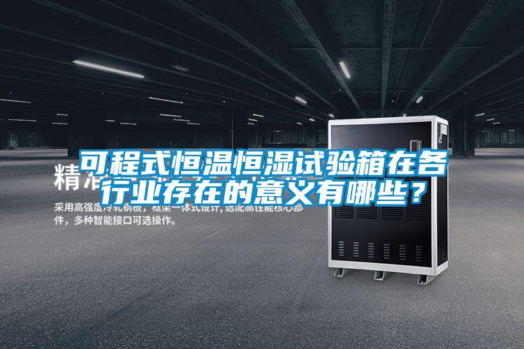 可程式恒溫恒濕試驗(yàn)箱在各行業(yè)存在的意義有哪些？