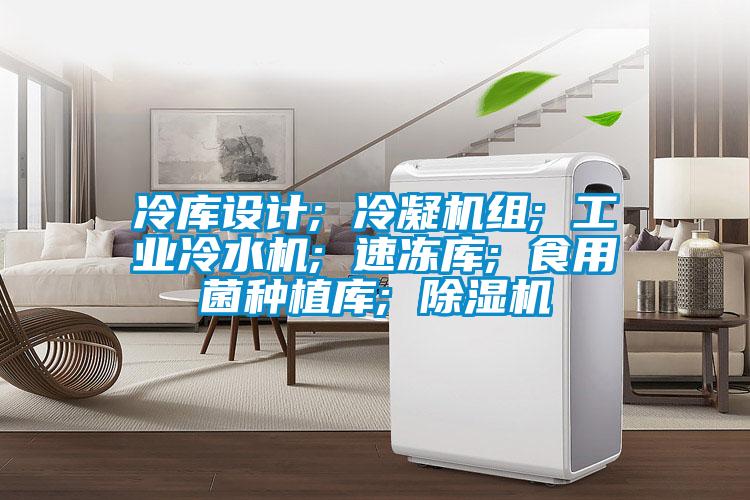 冷庫(kù)設(shè)計(jì); 冷凝機(jī)組; 工業(yè)冷水機(jī); 速凍庫(kù); 食用菌種植庫(kù); 除濕機(jī)