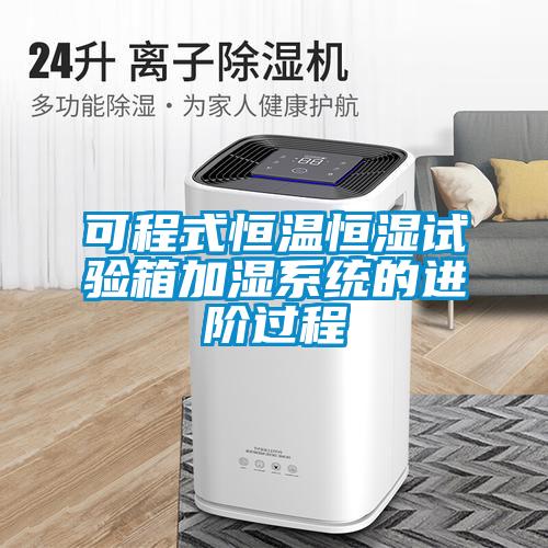 可程式恒溫恒濕試驗(yàn)箱加濕系統(tǒng)的進(jìn)階過(guò)程