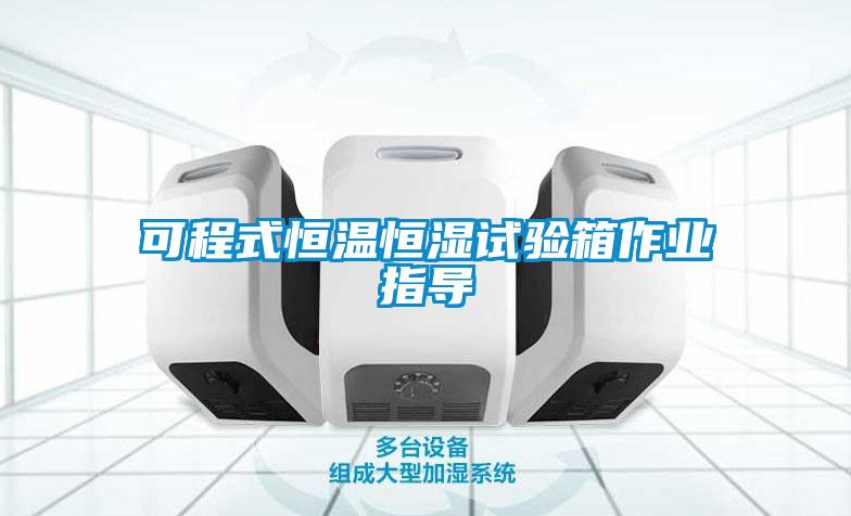 可程式恒溫恒濕試驗(yàn)箱作業(yè)指導(dǎo)