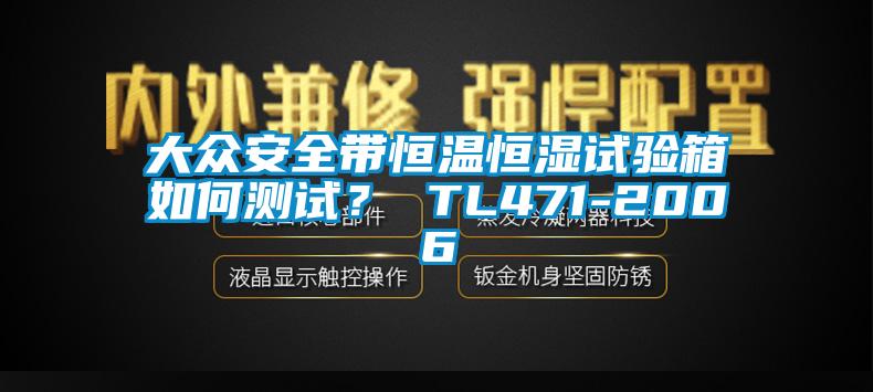 大眾安全帶恒溫恒濕試驗(yàn)箱如何測試？ TL471-2006