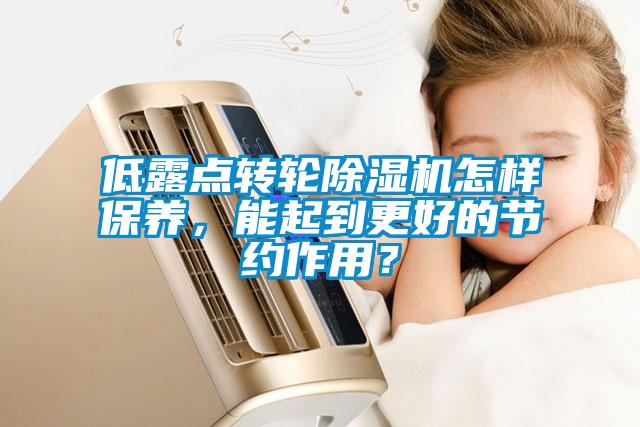 低露點(diǎn)轉(zhuǎn)輪除濕機(jī)怎樣保養(yǎng)，能起到更好的節(jié)約作用？