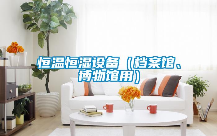 恒溫恒濕設(shè)備（檔案館、博物館用）