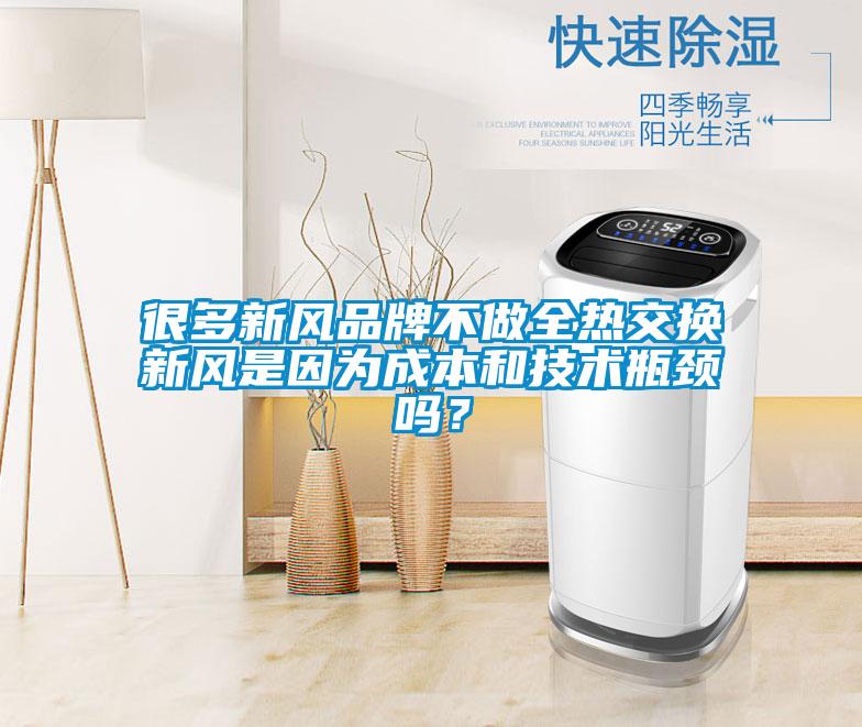 很多新風(fēng)品牌不做全熱交換新風(fēng)是因?yàn)槌杀竞图夹g(shù)瓶頸嗎？