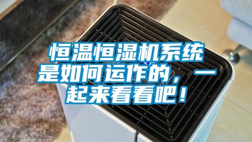 恒溫恒濕機系統(tǒng)是如何運作的，一起來看看吧！