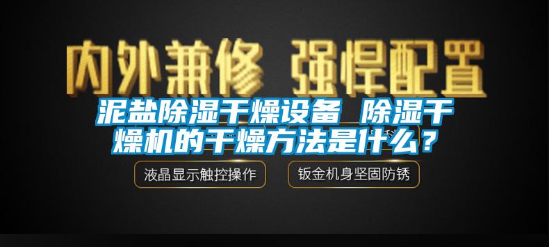 泥鹽除濕干燥設(shè)備 除濕干燥機(jī)的干燥方法是什么？