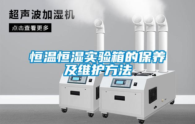 恒溫恒濕實驗箱的保養(yǎng)及維護方法