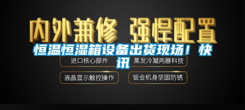恒溫恒濕箱設(shè)備出貨現(xiàn)場！快訊