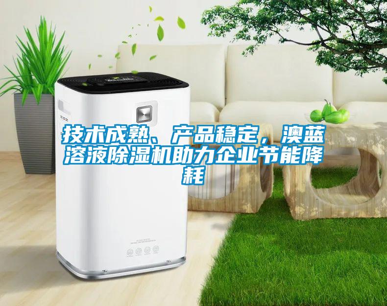 技術(shù)成熟、產(chǎn)品穩(wěn)定，澳藍溶液除濕機助力企業(yè)節(jié)能降耗