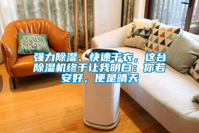 強力除濕、快速干衣，這臺除濕機終于讓我明白：你若安好，便是晴天