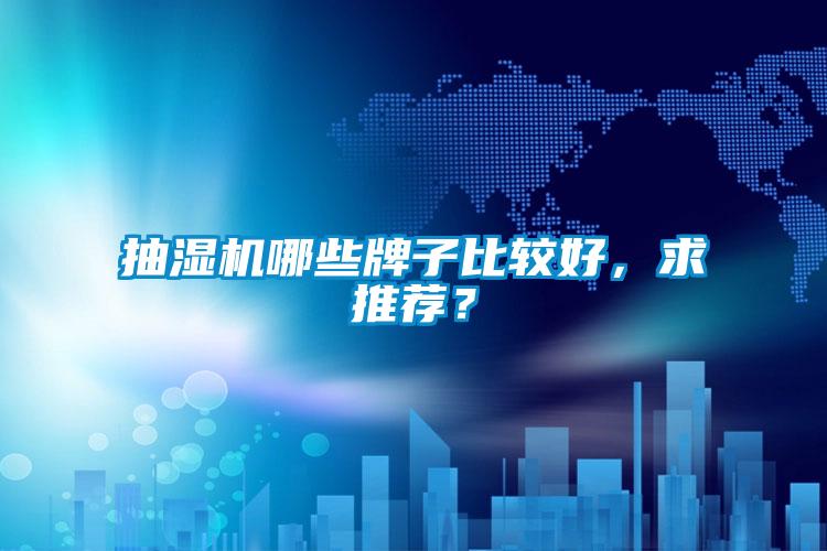 抽濕機(jī)哪些牌子比較好，求推薦？