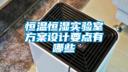 恒溫恒濕實驗室方案設(shè)計要點有哪些