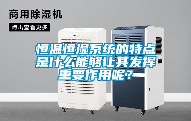 恒溫恒濕系統(tǒng)的特點(diǎn)是什么能夠讓其發(fā)揮重要作用呢？