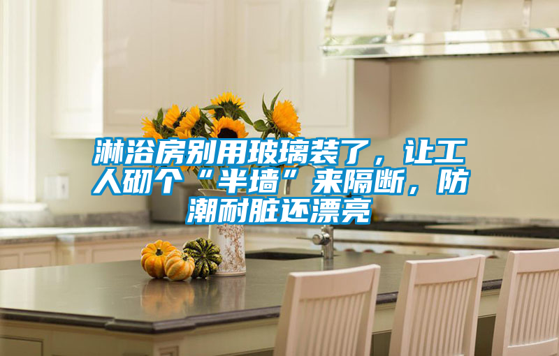 淋浴房別用玻璃裝了，讓工人砌個“半墻”來隔斷，防潮耐臟還漂亮