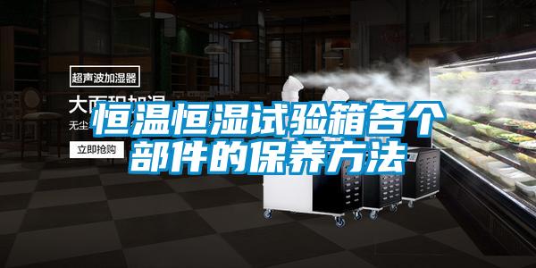 恒溫恒濕試驗箱各個部件的保養(yǎng)方法