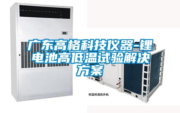 廣東高格科技儀器-鋰電池高低溫試驗(yàn)解決方案