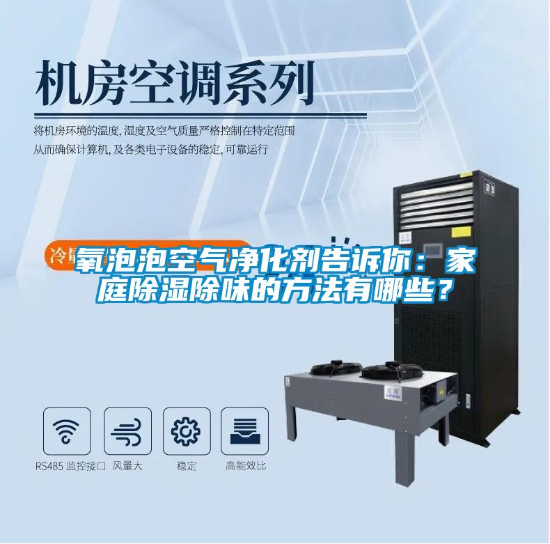 氧泡泡空氣凈化劑告訴你：家庭除濕除味的方法有哪些？