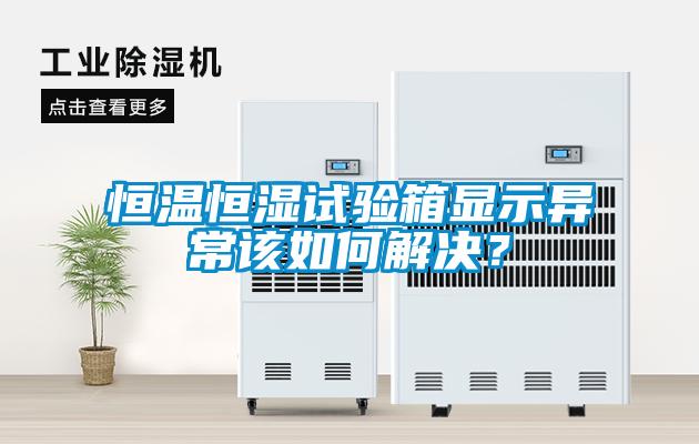 恒溫恒濕試驗(yàn)箱顯示異常該如何解決？